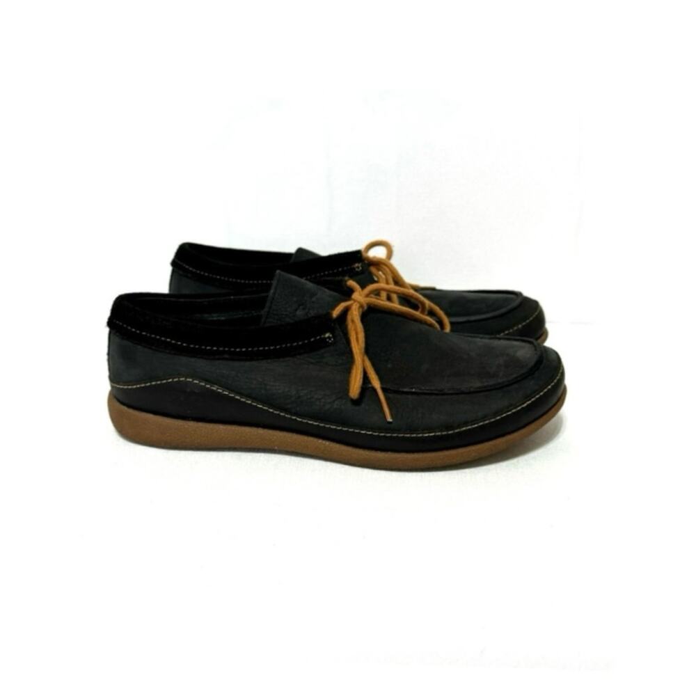 Chaco Women's Size 9 Pineland Moc Chukka Shoes Black Leather Tan Laces